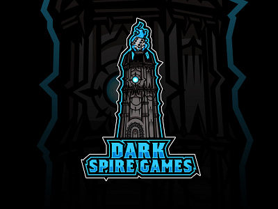 DARK SPIRE GAMES esport logo artwork esport esport logo esportlogo esports esports logo illustration logo logodesign mascot mascot character mascot design mascot logo mascotlogo tower vector