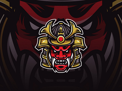 oni samurai artwork brand identity esport esportlogo identity branding illustration logo mascot mascot character mascot design mascotlogo