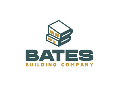 Bates Building Company building icon construction logo midcenturymodern san diego