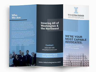 Risk Strategies Brochure design and layout. brochuredesign design graphic designer layout print design