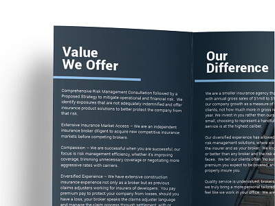 Risk Strategies brochure design and layout brochure design graphci design layout print design print material