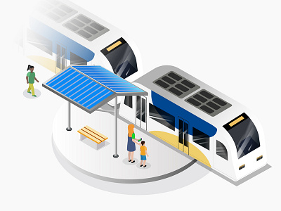 Trimet Max train illustration art direction design illustration layout logo creation logo design logos maxtrain trimet