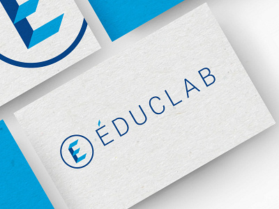 Educlab logo mock up art direction logo design logo process print design