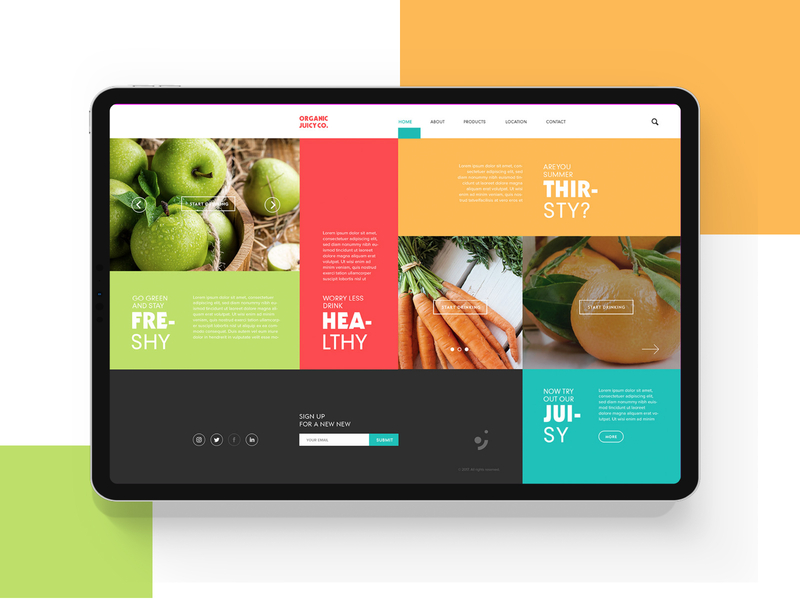 Organic Juicy - Web Design design ui ui design uidesign user experience user interface user interface design ux ux design uxui web website websites