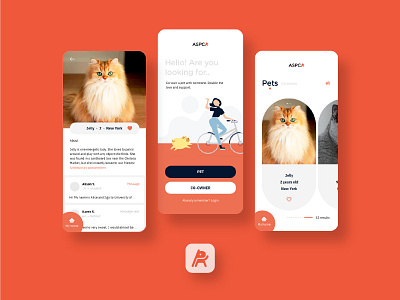 ASPCA - Mobile App Concept app app design design designer mobile mobile app design mobile design mobile ui ui ux ux design uxdesign uxui
