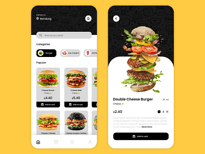 Food Delivery UI App app delivery design figma food graphicdesign mobile ui uiux ux uxdesign