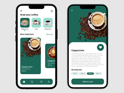 Coffee Shop UI Design app appdesign coffee design graphicdesigner interface mobile mobileapp productdesign shop ui uidesign uiux ux uxdesign