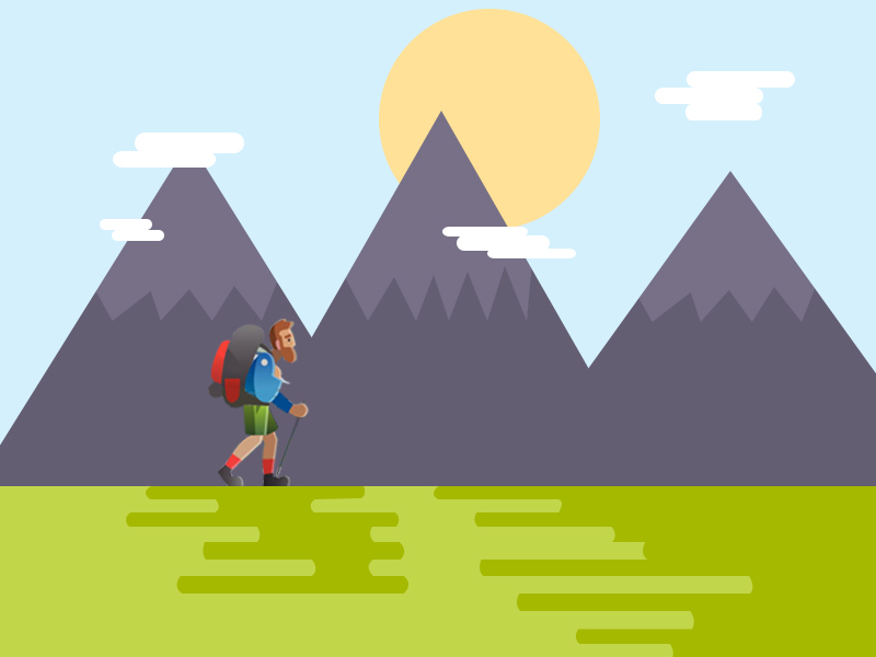 Illustration Mountain by Paisal Ramdani on Dribbble