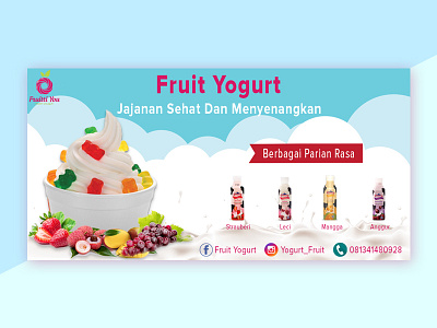 Banner Fruit Yogurt banner design photoshop