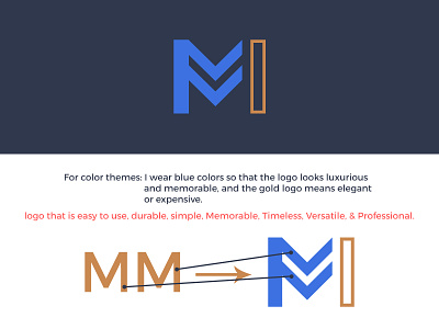 MM | Logo branding company design desktop graphicdesign icon illustration job logo logodesign luxurious minimalist mobile professional web