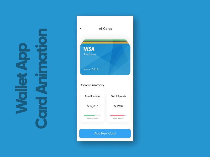 Wallet Application-Card Animation