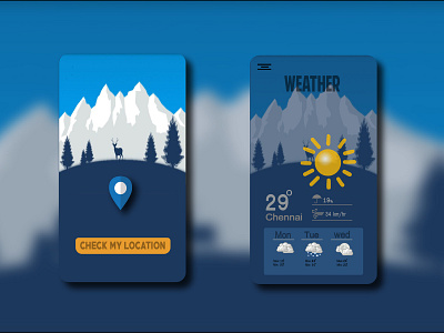 Weather Prediction UI dailyui illustration location app sastra ux vector