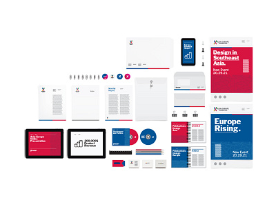 Identity Colour Exploration ASEF blue collateral colorful corporate franklin gothic red typography