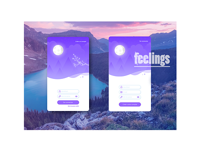 Purple Feelings app design