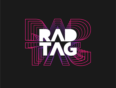 Rad tag logo app costomfont designs illustration logo logodaily logodesign monogram design monogram logo typography