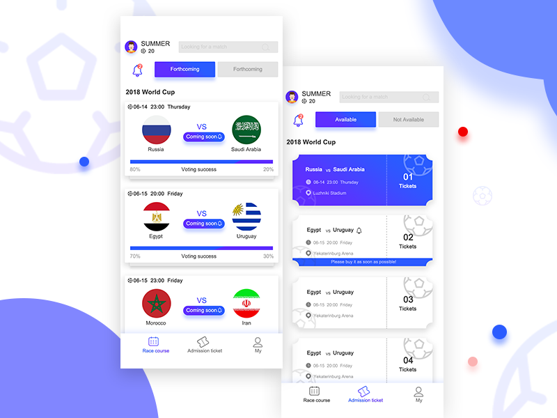 World Cup app by F. on Dribbble