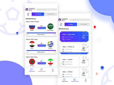 World Cup app by F. on Dribbble