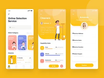 Housekeeping app app design housekeeping illustration