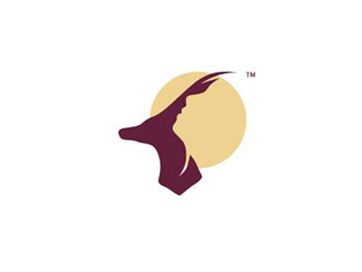 woman deer creative graphics icon logo negative space