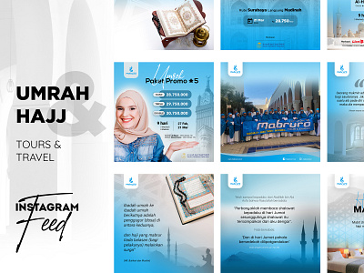 IG Feed design for Hajj & Umrah Tours Agent hajj instagram instagram banner instagram post instagram template travel travel agency umrah