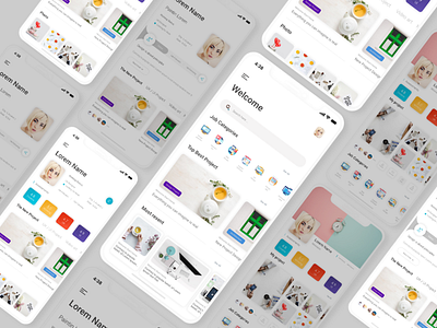 Creative App Working Profile android app book app brending clean creative design float interface design ios iphone x portfolio read ui design ux ui