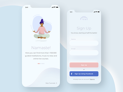 Sign up Concept app design dailyui 001 illustration ui yoga