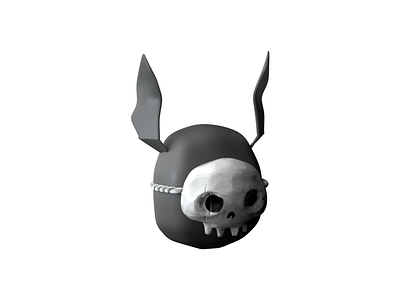 Masked Ghost 3d c4d design game illustration low poly low poly render skull
