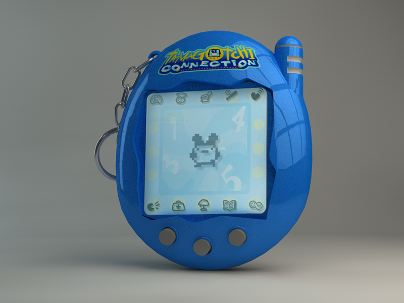 3D Tamagotchi Pix Virtual Pet Ocean Blue - TurboSquid 2042706