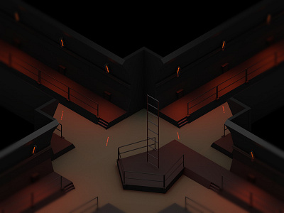 Let's hide here! 3d c4d hide illustration isometric light low poly render sewers