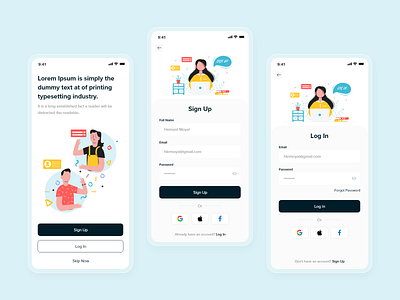 Sign Up and Login Journey by Hemant Moyal on Dribbble