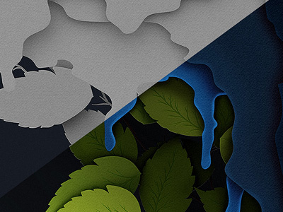 The Digital Decade cave decade designcollector digital diorama leaves nature paper tree zalot