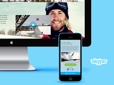Skype X Games campaign design digital responsive skype snowboard website xgames zalot