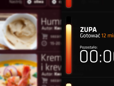 Cookapp app cook food iphone progress bar timer typography