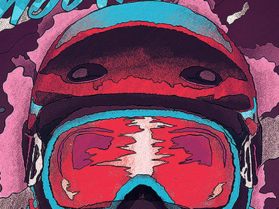 Drib 02 blue burton drawing googles graphic design helmet poland poster red rider snowboard vintage vivid zalot