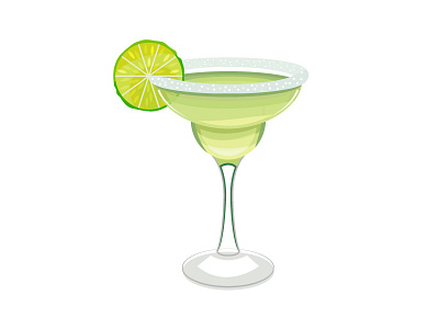 Margarita cocktail drink friday illustrator lime