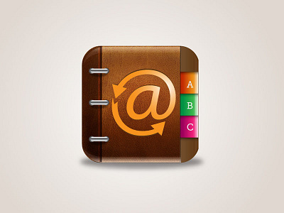 Synchronize app book button contact dribbble email icon list shot vector