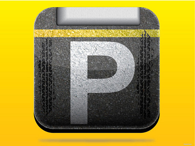 Just Park Here app dribbble icon parking shot vector yellow