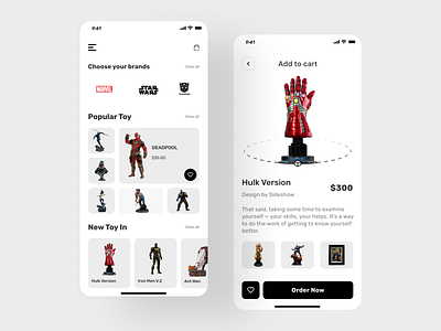 Toy shop app concept application e commerce app home screen ios minimal app mobile ui mobileappdesign modern app product page shopping app template toy toy shop toys type typography ui ux