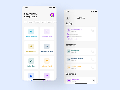 To-do list app concept application home home screen homepage homepage design ios minimal app mobile ui mobileappdesign modern app task task list task management task manager to do list ui ux