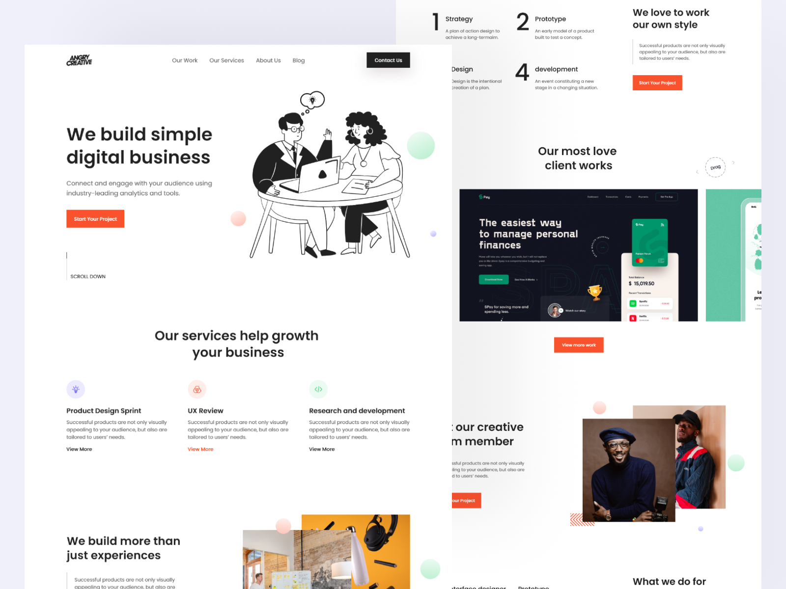 Agency Landing page design by Amirul islam on Dribbble