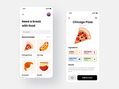 Food App UI design food truck home screen ios minimal app mobile ui mobileappdesign modern app typography ui ux