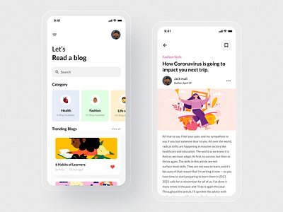 Bloging App UI Design