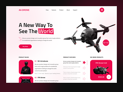 Drone Website UI Design app concept application design home screen homepage homepage design mobile ui modern app typography ui ux web design website