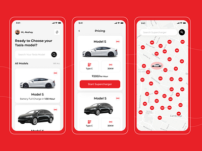 Tesla Car APP Ui Design home screen ios logo minimal app mobile ui mobileappdesign modern app tesla typography ui ux
