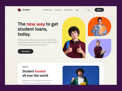 Student Banking Website Ui Design.