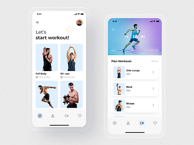 Work Out App Ui Design.