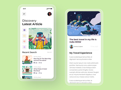 Article App Ui Design application article design article page home screen ios minimal app mobile ui mobileappdesign modern app typography ui ux