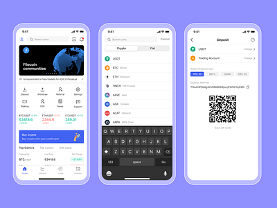 Cryptocurrency App Ui Design design home screen ios minimal app mobile ui modern app ui ux