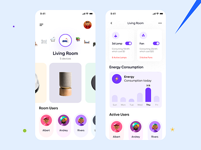 Smart Home App V.2 Ui Design app design home screen ios minimal app mobile ui modern app smart smart app smart home app v.2 ui design ui ux