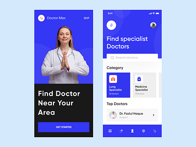 Doctor App UI Design design doctor doctor app ui design doctorapp home screen ios minimal app mobile ui modern app ui ux